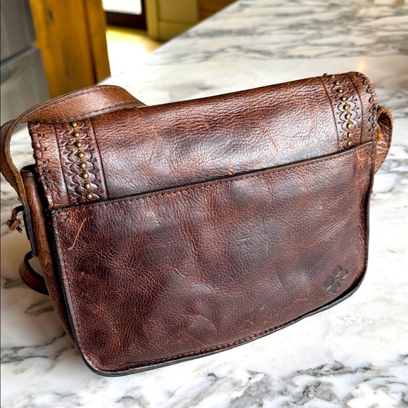 Patricia Nash Dark Brown VTG Leather Crossbody Bag - Picture 4 of 16